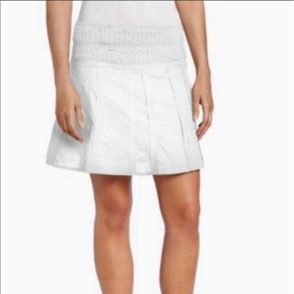 PRANA WHITE COTTON SHORT SKIRT.Size 10 - Picture 1 of 10